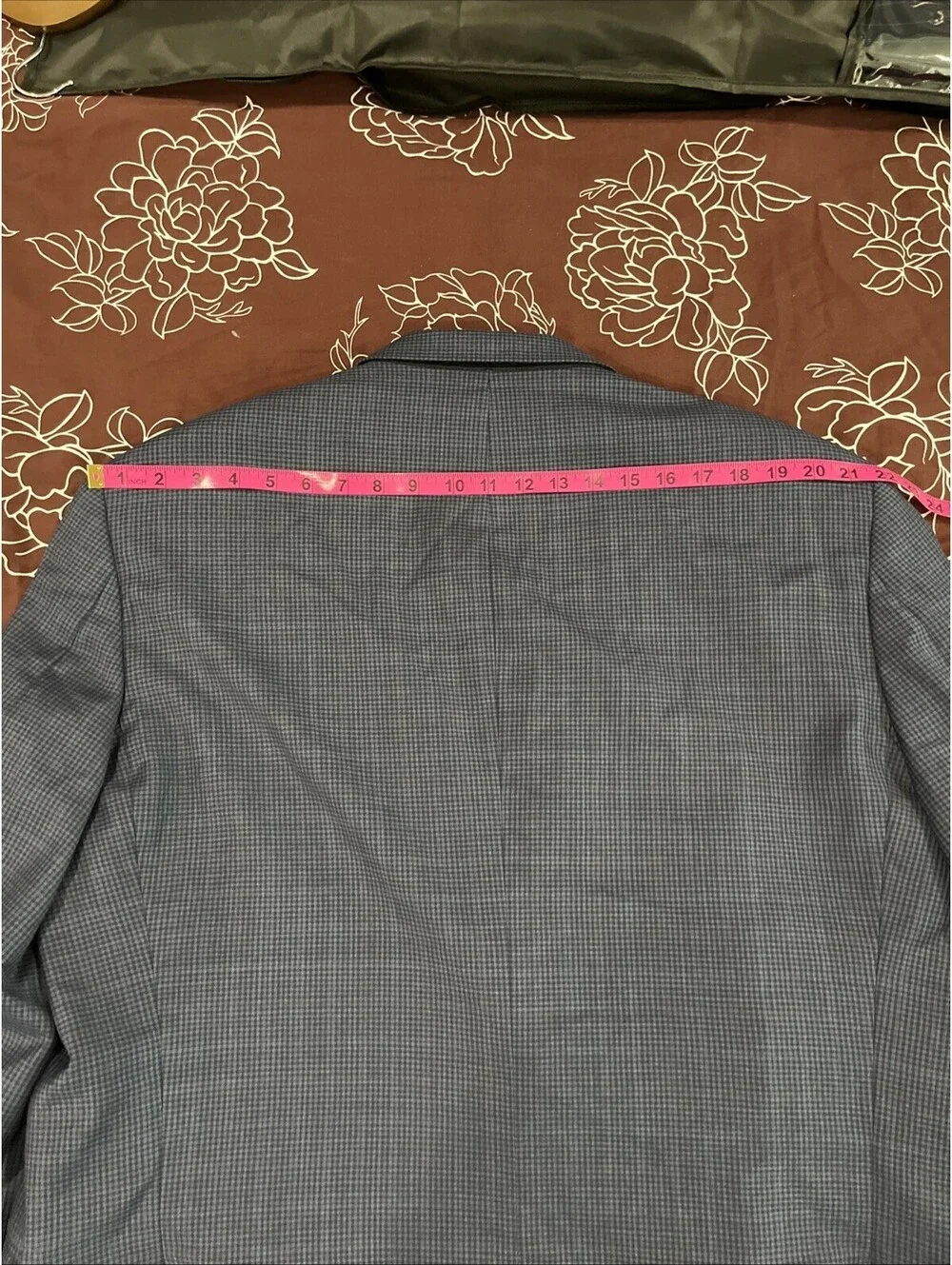 PETER MILLAR BLUE PATTERN MENS BLAZER 50TALL MADE IN CANADA VGC